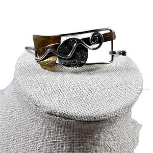 Handmade‎ Sterling Silver, Brass and Copper Bracelet